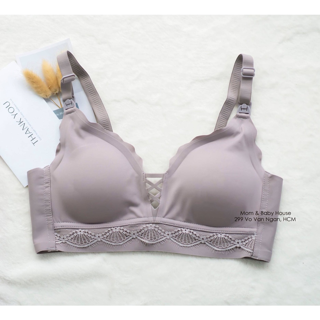 EVERMOM | Áo lót bầu và sau sinh đúc su chân ren siêu mềm mát - A117