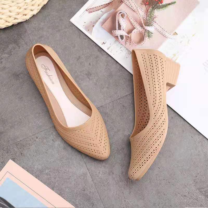 Giày Crocs nhựa chống thấm nước có thể giặt sạch tiện lợi dành cho nữ