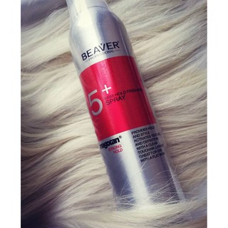 Gôm xịt tạo kiểu tóc cứng Beaver Magotan 5+ Firm-Hold Finishing Spray hương dâu tây 250ml