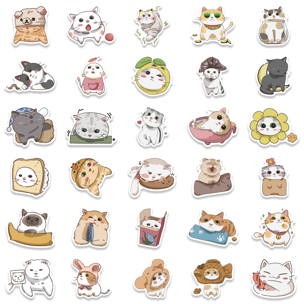 Set 62/25/10 Sticker Hoạt Hình Dán Trang Trí Đa Dụng