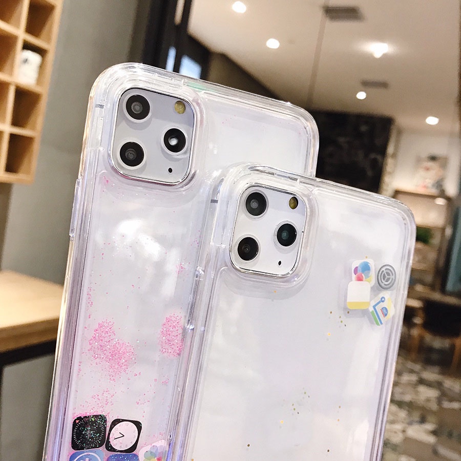 Ốp lưng iphone ốp Điện Thoại Kim Tuyến Nước Mềm Bảo Vệ Toàn Diện Cho iPhone 14 13 12 11 PROMAX XS XR XSMAX SE2020 6 7 8PLUS