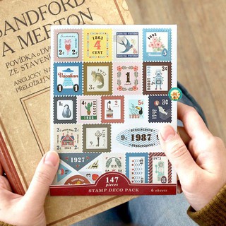 STICKER TEM THƯ 147 PCS STAMP DECO PACK | S168