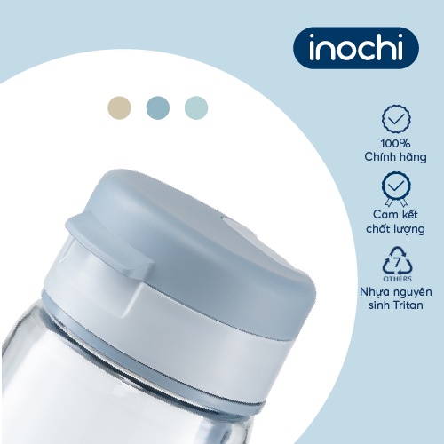 Bình nước Inochi-Goki Hero 350ml màu Cam sữa/ Xanh ngọc/Xanh đậm