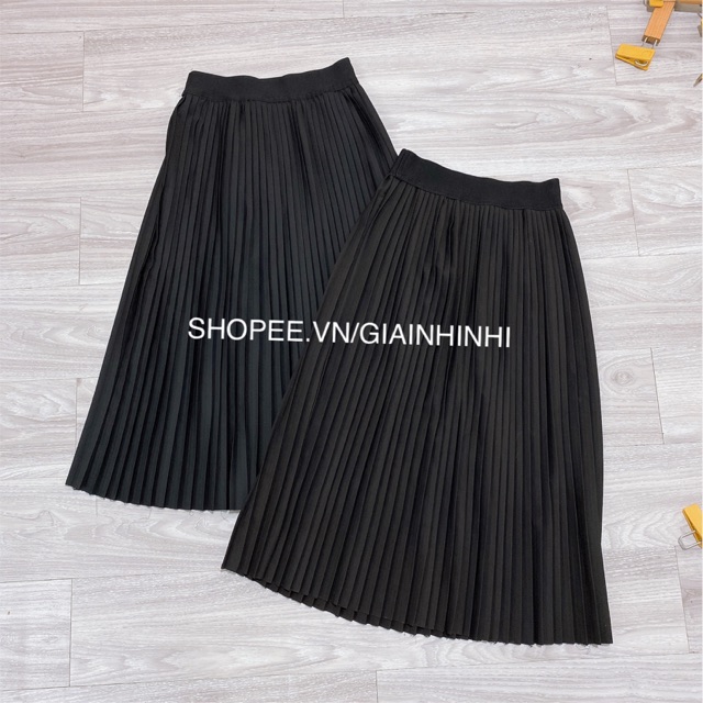 Chân váy maxi xếp ly dài cạp chun co giãn chất đẹp CV1267 - NhiNhi Shop