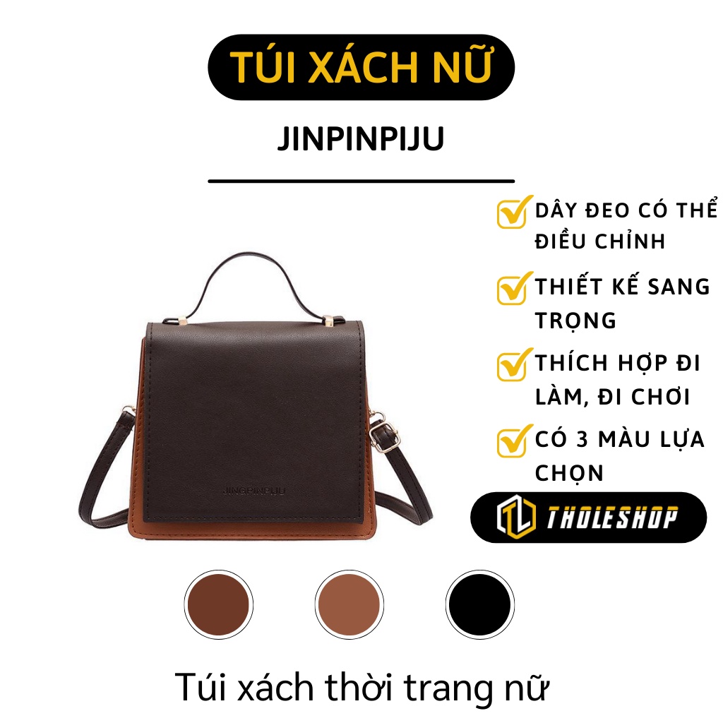 Túi Đeo Vai Thời Trang Nữ - Túi Da Đeo Chéo Vintage Da Mềm JingPinPiju Hàn Quốc 8370