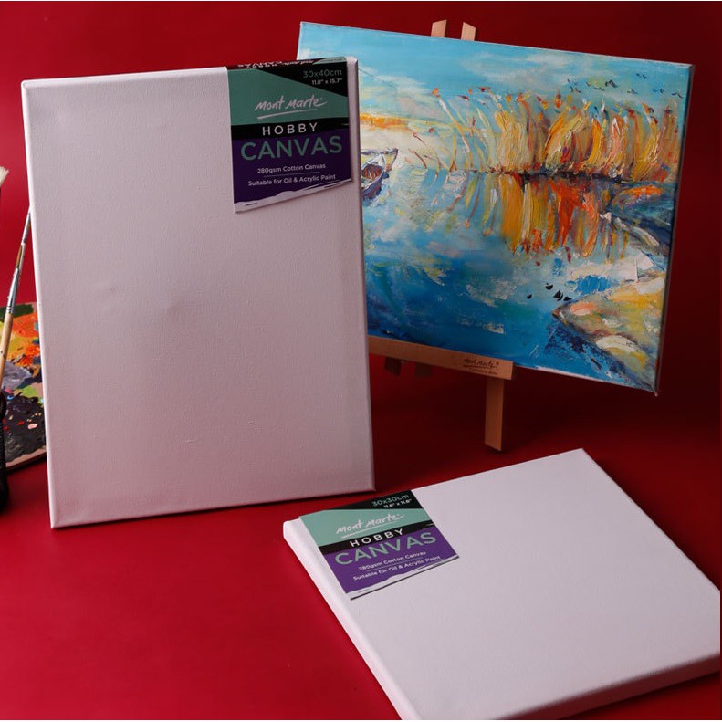 Toan vẽ tranh, canvas, vải bố đủ size căng sẵn khung gỗ vẽ màu nước, tranh sơn dầu, acrylic