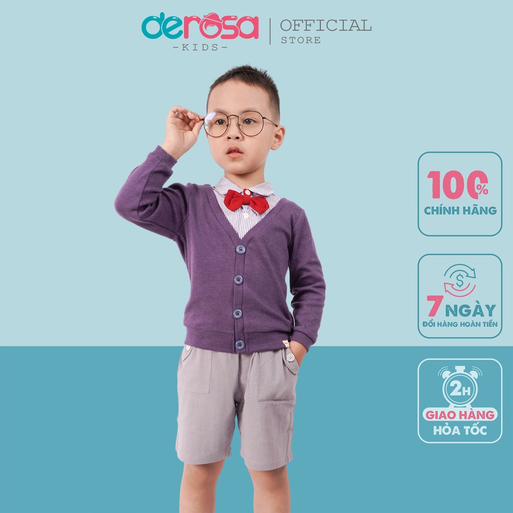 Áo caridigan cho bé chất liệu cotton | DEROSA KIDS | 2 - 6 tuổi