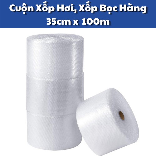 [Trợ giá] Cuộn bong bóng khí - Màng chống sốc - Xốp hơi bọc hàng kích thước 35cmx100m