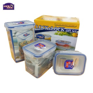 Bộ 3 hộp bảo quản nhựa Lock&Lock HPL809S3 - Larva Store