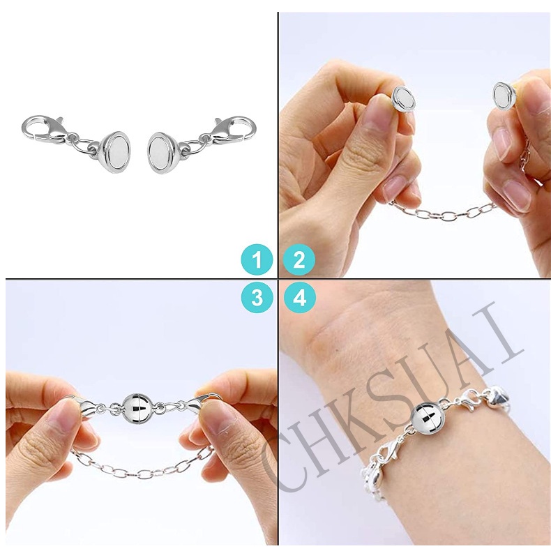 Khóa nam châm hình tròn màu vàng kim chuyên dụng cho tự làm trang sức