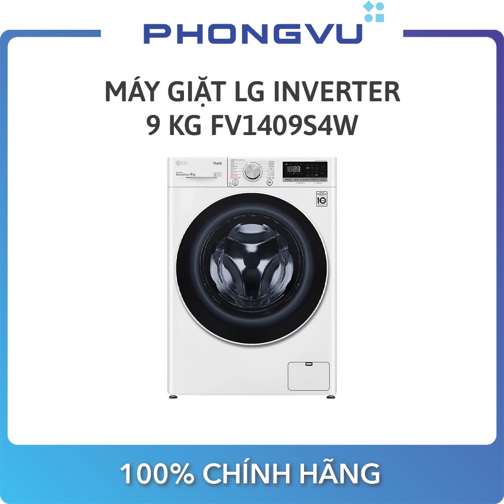 Máy giặt LG Inverter 9 kg FV1409S4W - Bảo hành 24 tháng  - Miễn phí giao hàng TP HCM