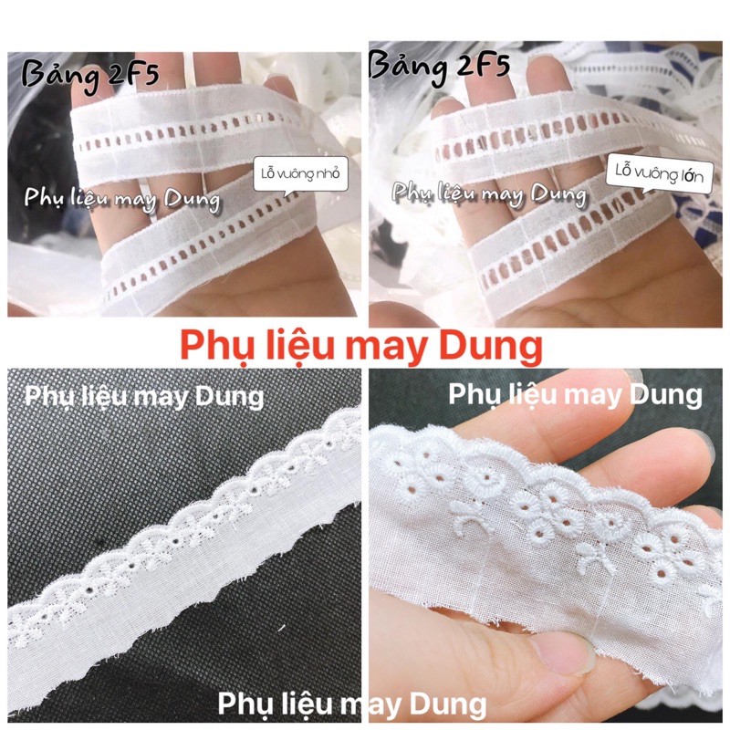 Ren vải thêu nhiều loại: bán theo giá 1 mét