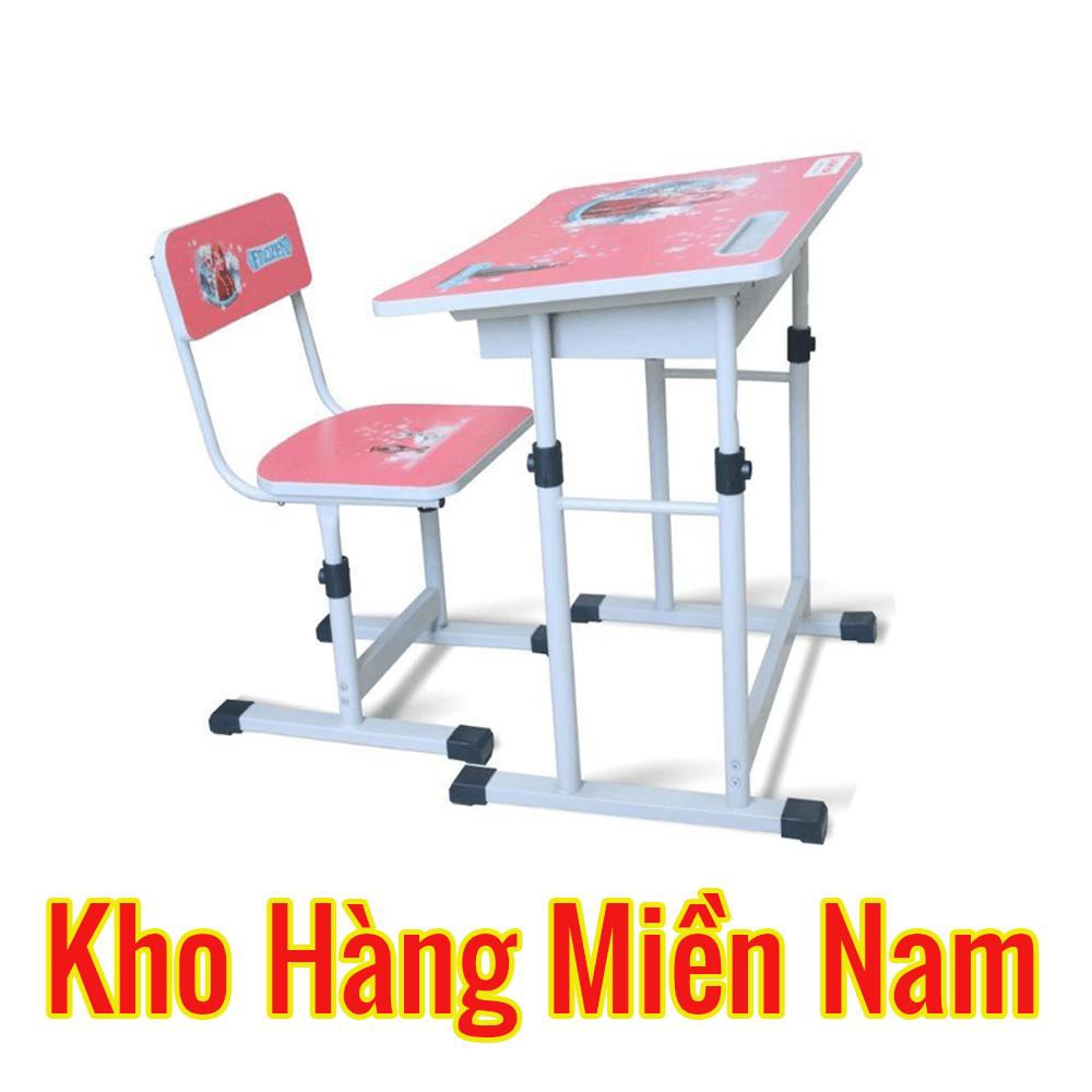 Bàn ghế học sinh cho trẻ em có ngăn bàn cao cấp giá rẻ hãng Xuân Hòa BHS 13-06 màu hồng