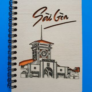 Sổ lưu niệm gỗ khắc laser (16cm x 11cm)