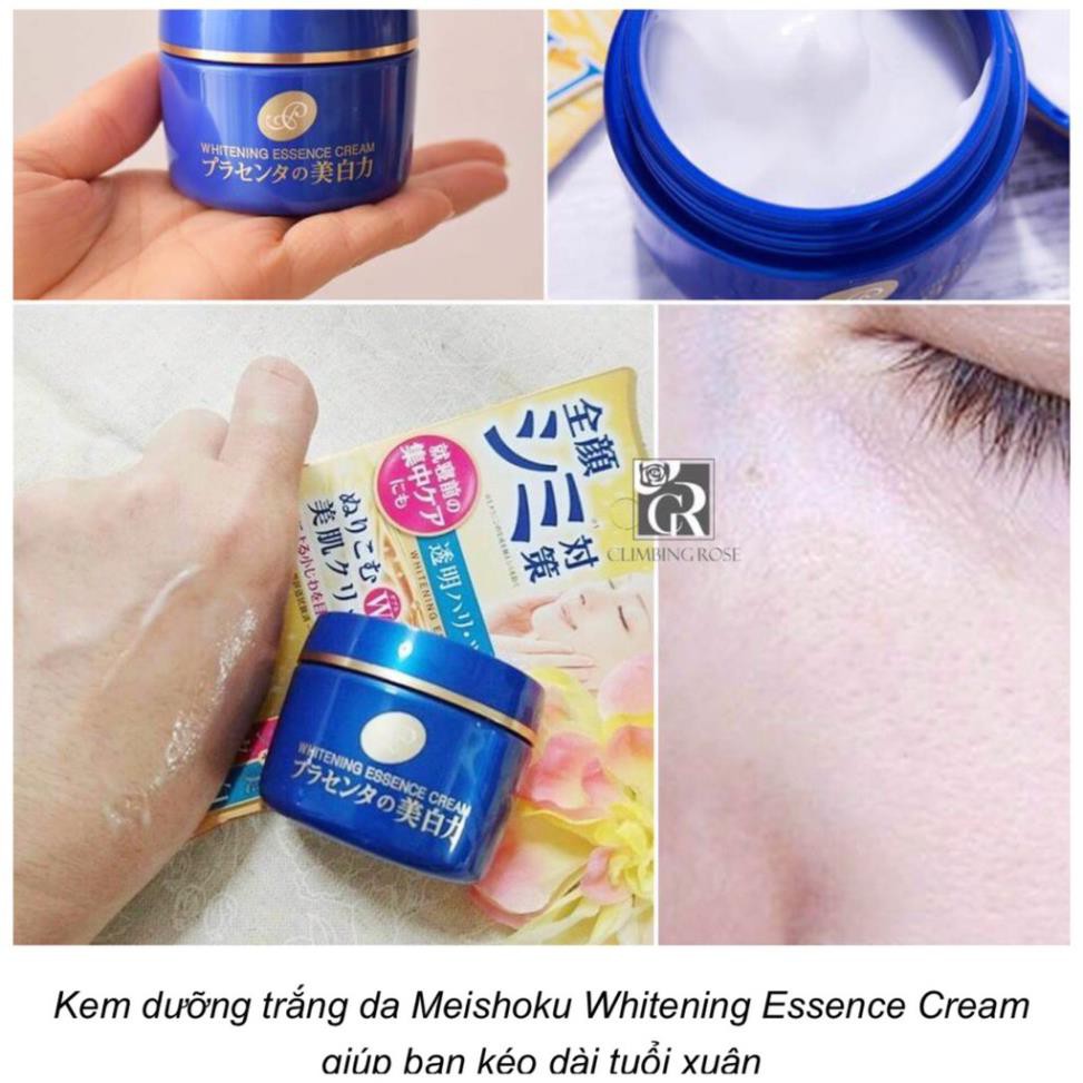 Kem Dưỡng Trắng Da Meishoku Placenta Whitening Essence Cream Nhật Bản 55g dưỡng ẩm, chống lão hóa .