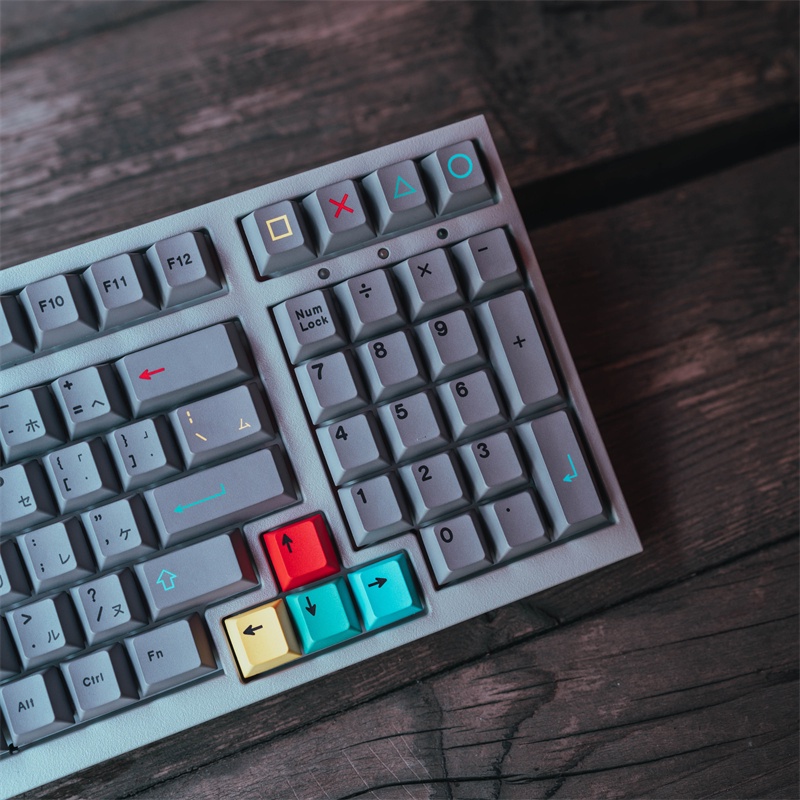 GMK 8001 PBT Keycap, 129 phím keycaps Cherry Profile DYE-SUB Cá nhân hóa GMK Striker Keycaps cho Bàn phím cơ / Bàn phím cơ chơi game