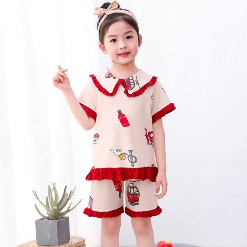 Đồ bộ hoạt hình dễ thương cho Bé Gái - Cotton mềm mại và thoải mái dạo phố mặc nhà