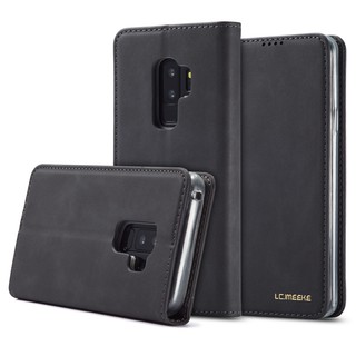 Bao da điện thoại nắp nam châm kèm ngăn đựng thẻ cho samsung s9 s9plus note9