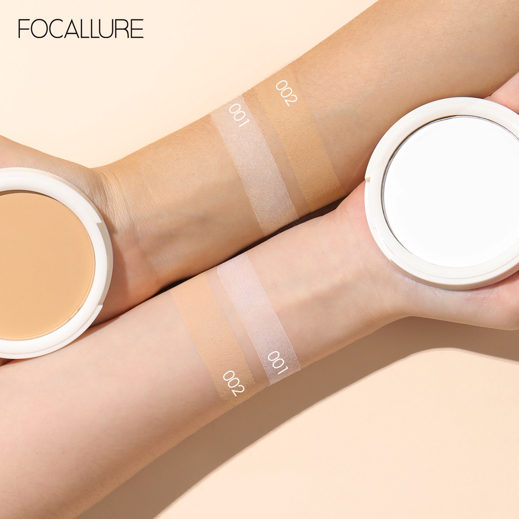 Phấn nén FOCALLURE Stay-Matte kiểm soát dầu thừa chống thấm nước 9g