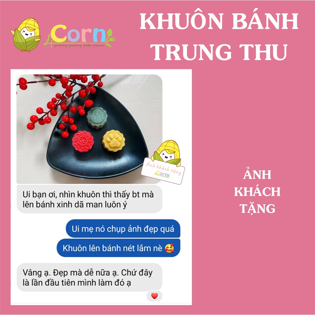 Bộ khuôn làm bánh trung thu cho bé (6 mặt - 50g)