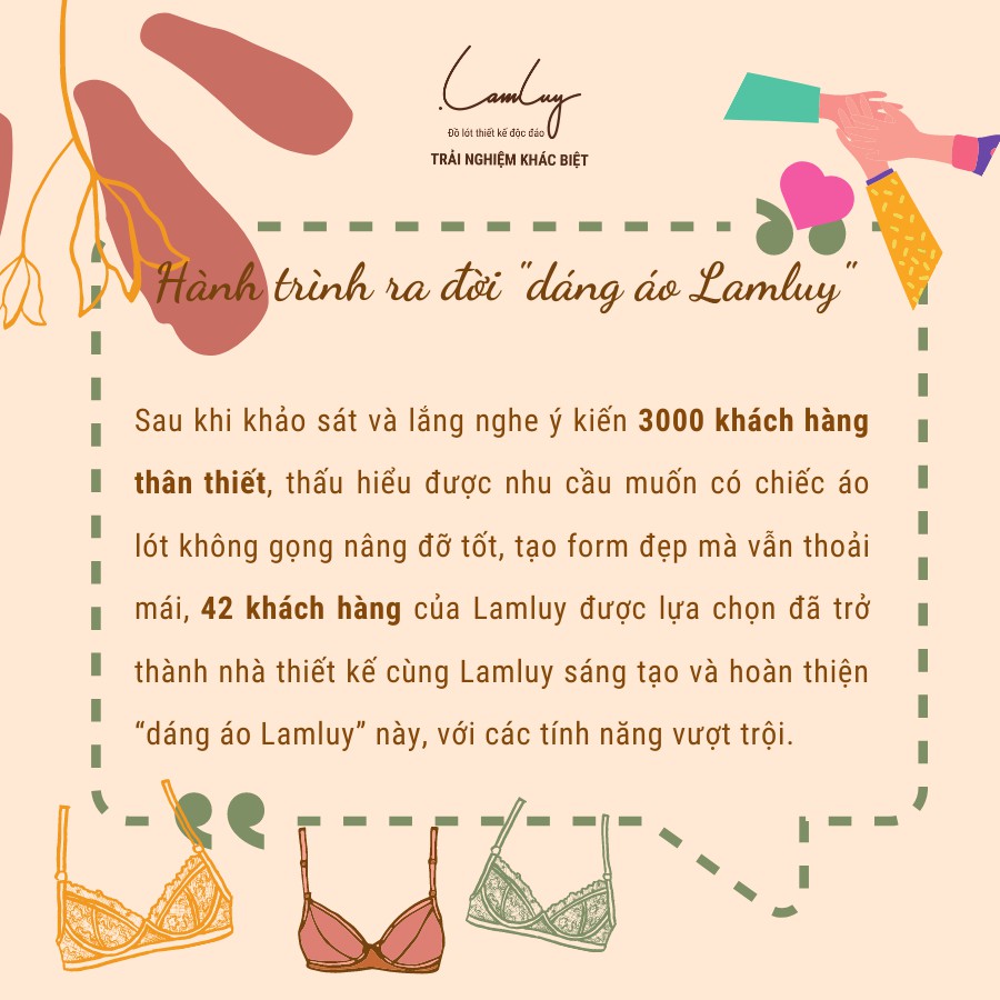 Áo ngực không gọng Lamluy Bra Ren Đen V2 nâng ngực tốt | BigBuy360 - bigbuy360.vn