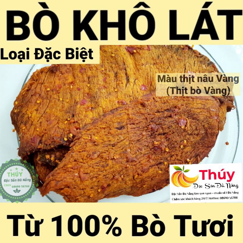 Khô bò miếng Đà Nẵng túi 500gr làm từ thịt bò núi ngon chuẩn vị nhà làm