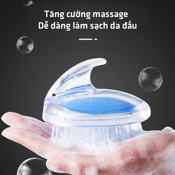 Lược gội đầu Silicon massage trong suốt phong cách Nhật Hàn hình con bọ dễ thương