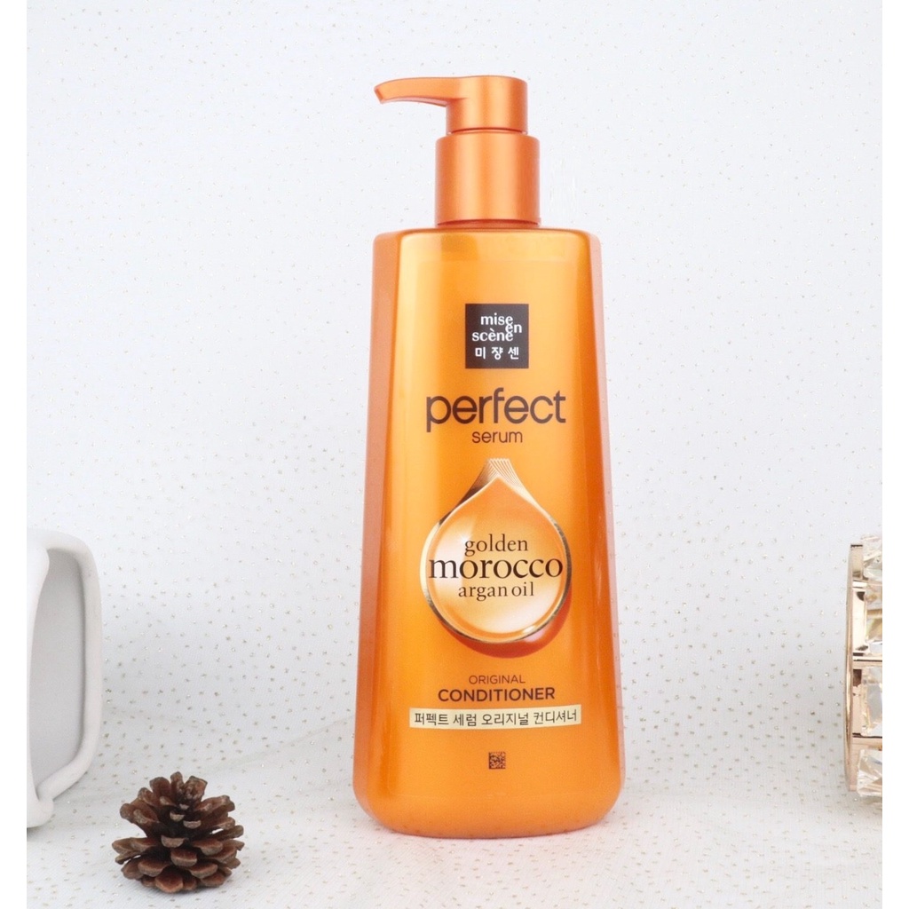 [NEW_DATE 2024] Dầu Xả Phục Hồi Hư Tổn Mise En Scene Perfect Serum Golden Morocco Argan Oil Original Conditioner 680ml