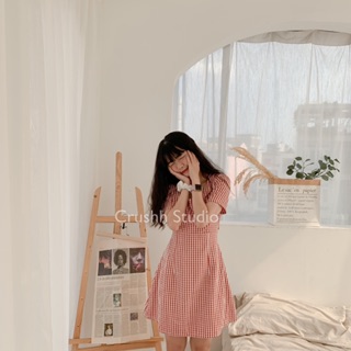 D06 - Đầm caro đỏ