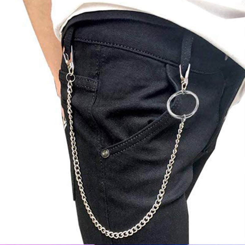 Dây Xích Bằng Hợp Kim Nhiều Lớp Trang Trí Quần Phong Cách Punk Hiphop