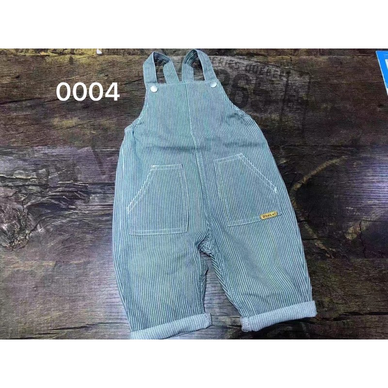 Quần yếm kẻ Zara dư xịn size 9/12m-4/5y