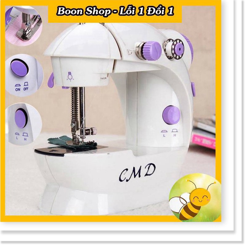 Máy may mini CMD gia đình may được vải thun,vải bò tích hợp đèn và cắt chỉ cầm tay tiện dụnghỗ trợ tối đa cho bạn trong