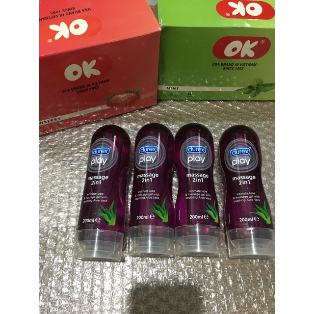 [ Cam kết chính Hãng ] Gel Bôi Trơn  Durex Play Massage 2 In 1 Hương Bạc Hà Lô Hội