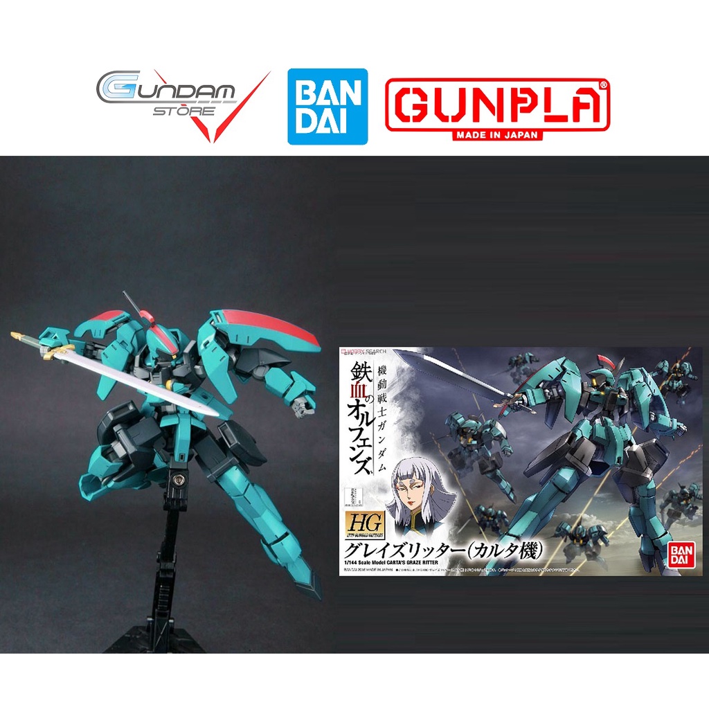 Mô Hình Gundam HG GRAZE RITTER CARTA Bandai 1/144 HGIBO Iron Blooded Orphans Đồ Chơi Lắp Ráp Anime Nhật