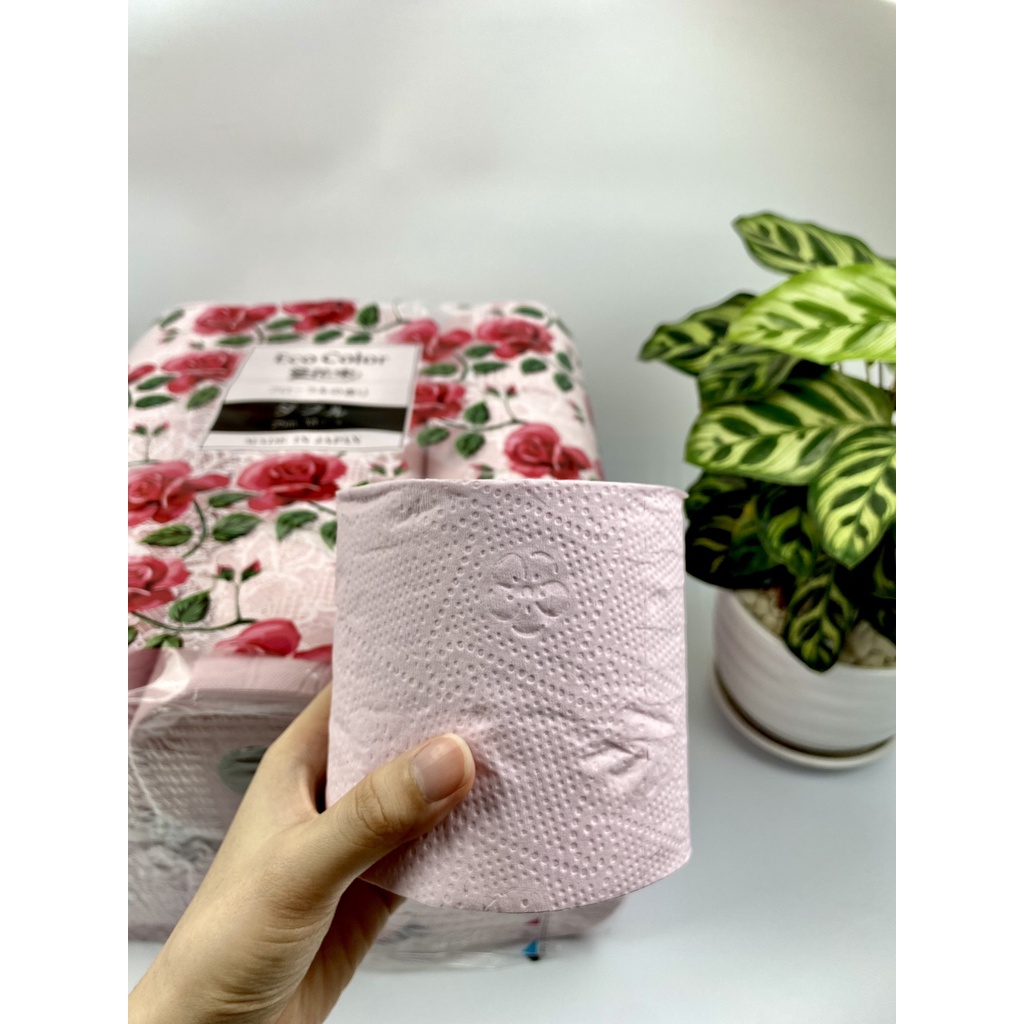 Giấy vệ sinh Eco Color 18 cuộn Nhật Bản, giấy vệ sinh tiện dụng