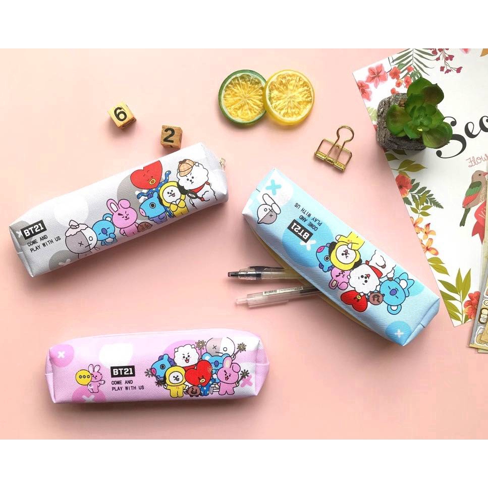 Túi đựng bút / bút chì họa tiết BTS BT21 dễ thương