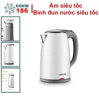 Ấm siêu tốc, Bình đun nước siêu tốc YOICE 1,8L cách điện, cách nhiệt, an toàn sử dụng công suất 1500W