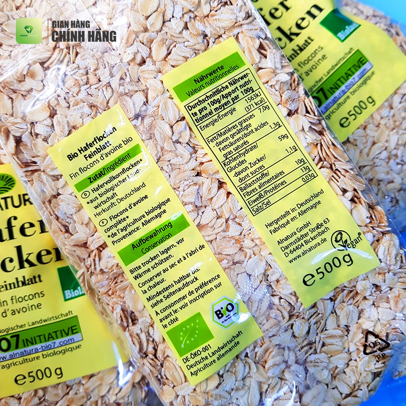Yến mạch Hafer Flocken nhập khẩu Đức 500gr, Yến mạch ăn kiêng giảm cân | BigBuy360 - bigbuy360.vn