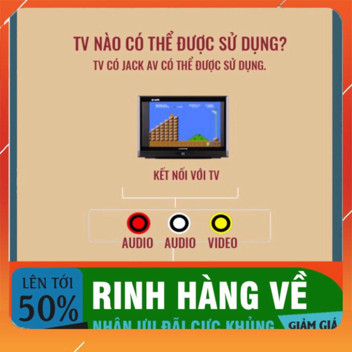 GIÁ HỜI Máy chơi game điện tử 4 nút Family Computer có 500 trò chơi không trùng lặp trong máy + băng 132 trò chơi GIÁ HỜ