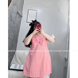 ĐẦM 2 DÂY KAKI NƠ TO [ TNT SHOP BIGSIZE 60kg 90kg ]