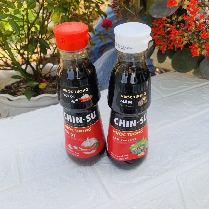 Nước Tương Chin-Su Tỏi Ớt 330ml cay và không cay