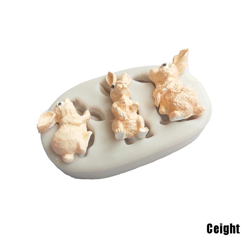 Khuôn Silicone Làm Bánh Hình Thỏ Đáng Yêu