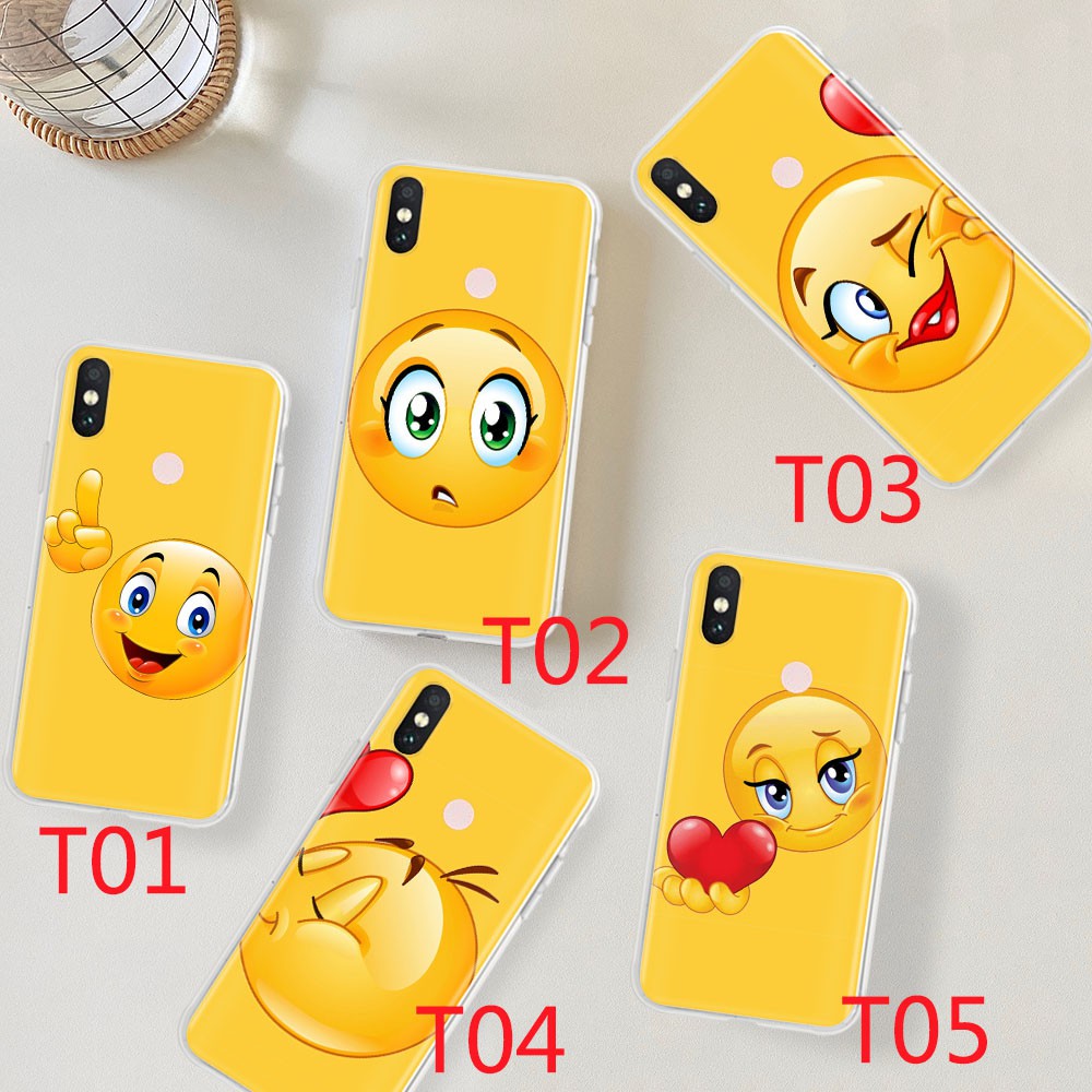 Ốp Điện Thoại Dẻo Trong Suốt Họa Tiết Mặt Cười Dễ Thương Cho Motorola Moto G4 G5 G5S G6 Play Plus Gt80