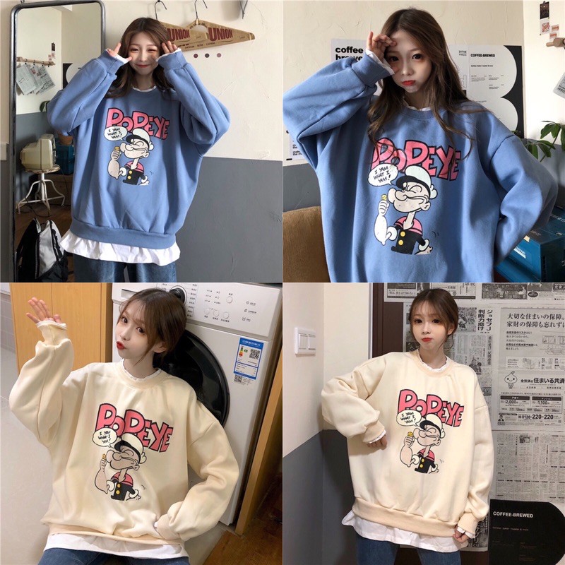 áo sweater nỉ bông M434[Kèm hình thật]