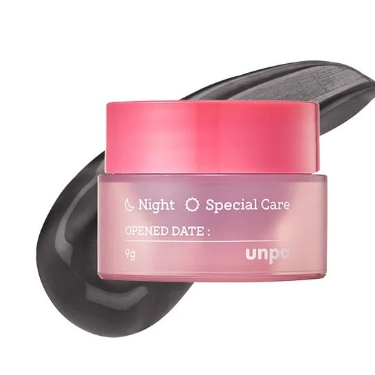 Mặt Nạ Ngủ Môi Unpa Bubi Bubi Lip Mask Black Food Complex 9g