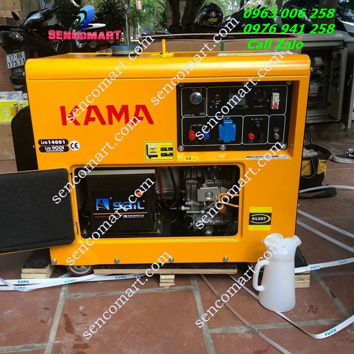 Máy Phát Điện Chạy Dầu 5kw Kama KDE6500TN - Khởi Động Đề , Dễ Nổ,Chống Ôn Tốt.
