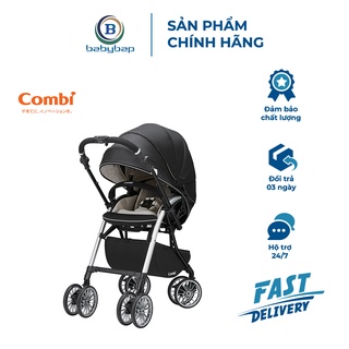 Xe Đẩy Combi Umbretta 4 Bánh Quay Tự Động Premium New black Xe Đẩy Miền