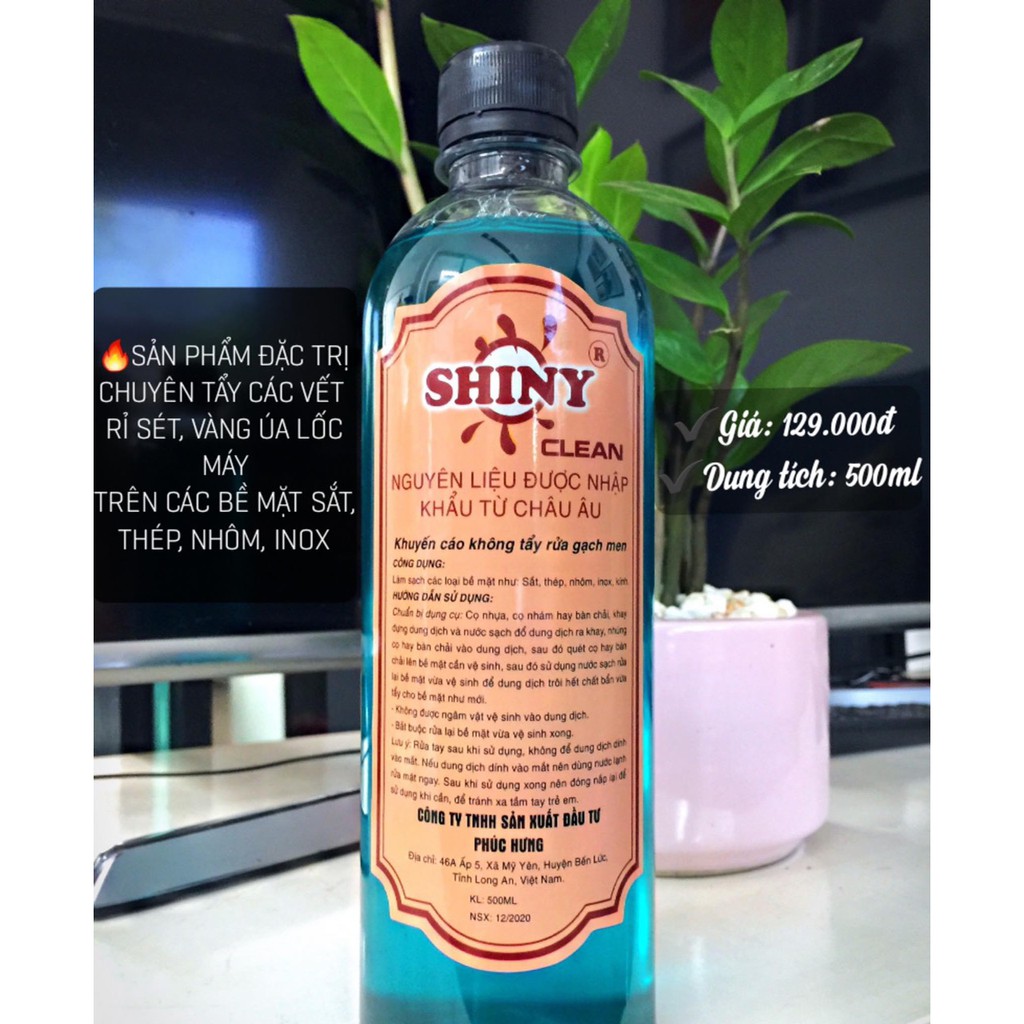 Dung dịch siêu tẩy Shiny Clean (chất tẩy lốc xe máy, đầu bò xe, tẩy sắt, thép han gỉ, tẩy kính, rỉ sét lâu năm...)