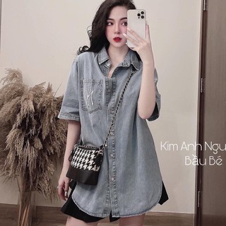 Áo sơ mi jean tay ngắn
