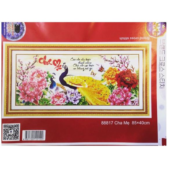 Tranh thêu chữ thập cha mẹ 88817 (85 x 40 cm)